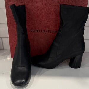 Donald J. Pliner Sleek Black Heeled Boots